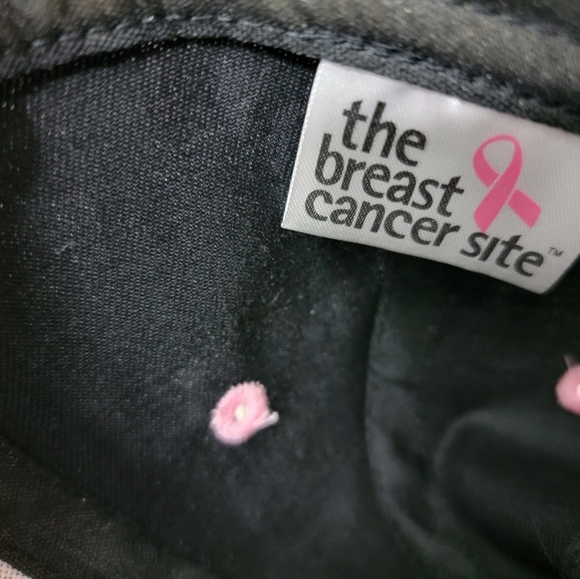Breast Cancer Site woman's fully adjustable pink and black baseball cap. - Picture 4 of 8